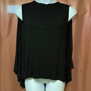 Chico's Elegant Black Women's Blouse with Cape